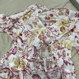 Floral V-Neck Women's Top